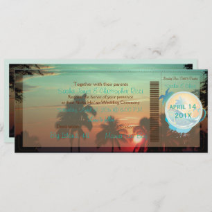 Pix Dezines Boarding Pass hawaii Sonnenuntergang Einladung