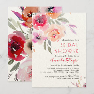 Pix Dezines Brautparty Wasserfarben Sommerflora Einladung