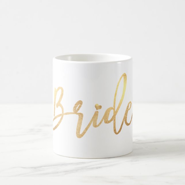 Pix Dezines Bride/Imitats Gold/Modernes Script Tasse (Mittel)