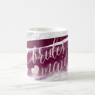 Pix Dezines Bridesmaid Marble Blush Pink Script Kaffeetasse