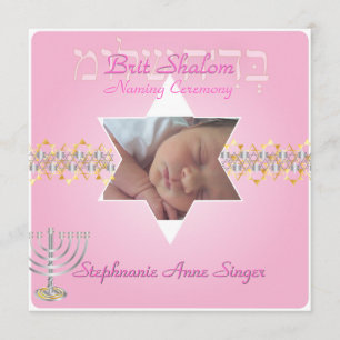 Pix Dezines brit shalom/Foto frame+stars Einladung