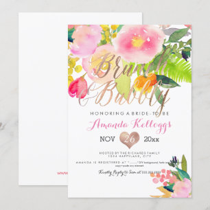 Pix Dezines Brunch & Bubbly Spring Floral Einladung