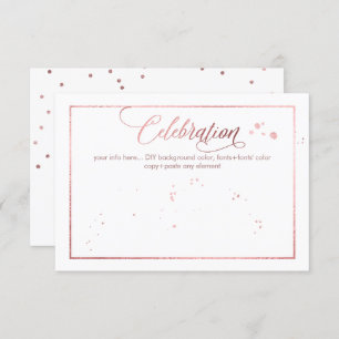 Pix Dezines Celebration, Dazzled/Imitate Rose Gold Einladung