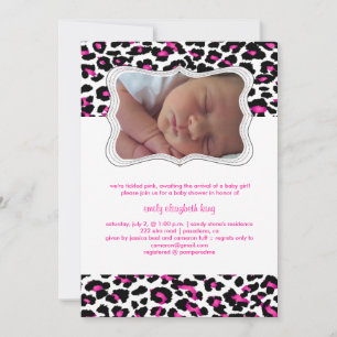 Pix Dezines cheetah/Geburtsankündigung/Dusche Einladung