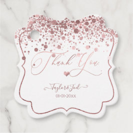 Pix Dezines Dazzled Imitate Rose Gold Confetti + H Geschenkanhänger