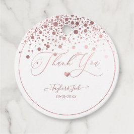 Pix Dezines Dazzled Imitate Rose Gold Confetti + H Geschenkanhänger