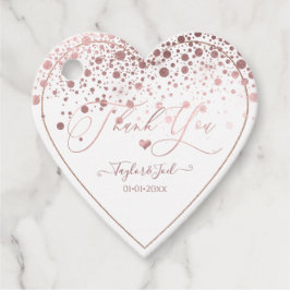 Pix Dezines Dazzled Imitate Rose Gold Confetti + H Geschenkanhänger