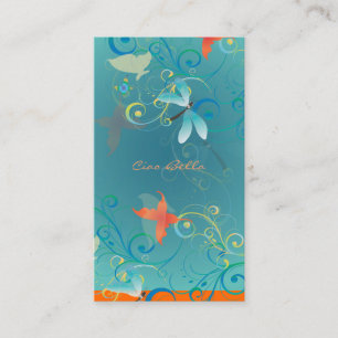 Pix Dezines Dragonflies Butterflies Regenbogen-Wir Visitenkarte