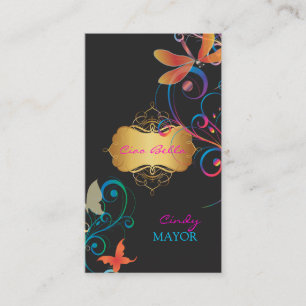 Pix Dezines Dragonflies Butterflies Regenbogen-Wir Visitenkarte