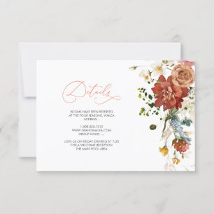 Pix Dezines Elegante Rustikale Blume Herbst Garten Einladung