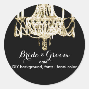 Pix Dezines Empire Kronleuchter/DIY Hintergrund Runder Aufkleber