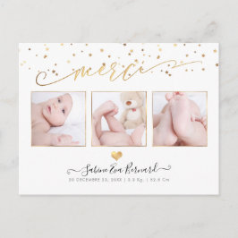 Pix Dezines Étoiles D'or Remerciements Postkarte