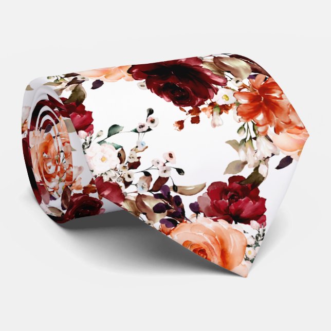 Pix Dezines Fall Rose in Peonies DIY Background Ne Krawatte (Gerollt)