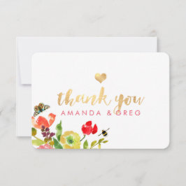 Pix Dezines Floral Watercolor/Ranunculus/Vielen Da Dankeskarte