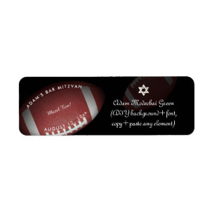 ✡ Pix Dezines Football Bar Mitzvah