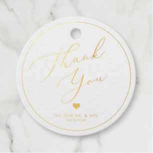 Pix Dezines Gold Danke, Luxus Kalligraphie Geschenkanhänger