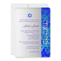 Pix Dezines grunge stars/Mitzvah/blau/silber