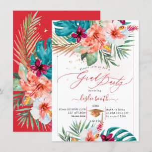 Pix Dezines H2 Tropisches Paradies Luau Abschluss  Einladung