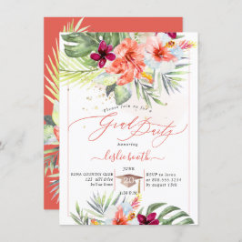 Pix Dezines H2 Tropisches Paradies Luau Abschluss Einladung