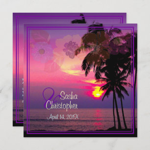 Pix Dezines Hawaiian Sunset Beach /Luau Einladung