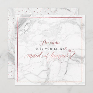 Pix Dezines Imitate Rose Gold Trauzeugin Einladung