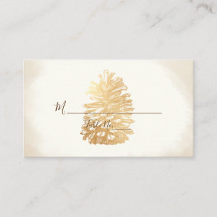 Pix Dezines Imitats Goldene Pinecone Platzkarte
