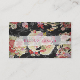 Pix Dezines kimono/Imitats chirimen/Orleander Visitenkarte