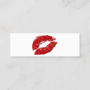 Pix Dezines kiss, küssen Sie rote Lippen Mini Visitenkarte