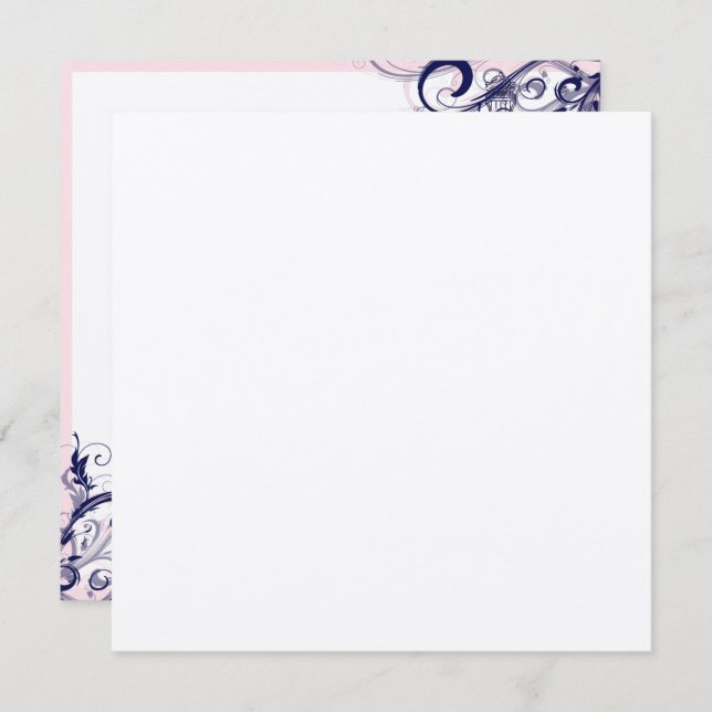 Pix Dezines la Tour eiffel/paris Einladung (Vorne/Hinten)