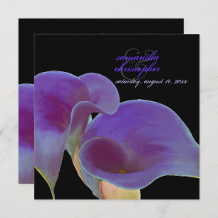 Pix Dezines lila Calla lilies/Deck Einladung