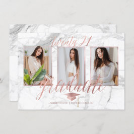 Pix Dezines Marmor Imitat Rose Gold Abschluss Invi Einladung