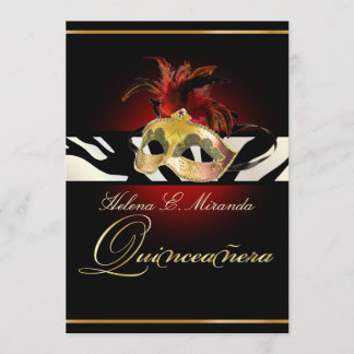 Pix Dezines Masquerade/Quincenera/Zebra/DIY Farbe! Einladung