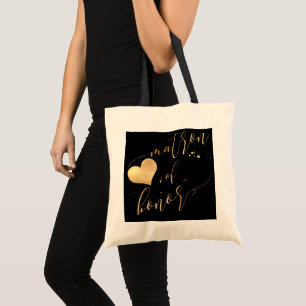 Pix Dezines Matron of Honor/Imitats Gold Calligrap Tragetasche