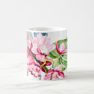 Pix Dezines Orchid Isle, Pink Cymbidium Orchid Kaffeetasse