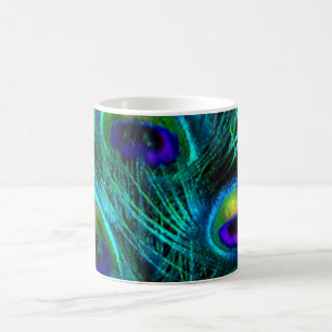 Pix Dezines Psychedelic Peacock Feather Tasse