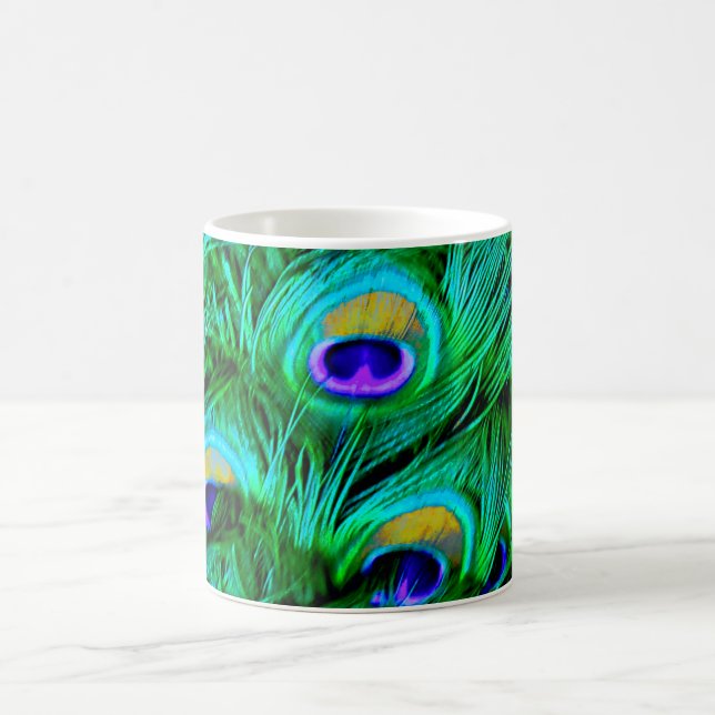 Pix Dezines Psychedelic Peacock Feather Tasse (Mittel)
