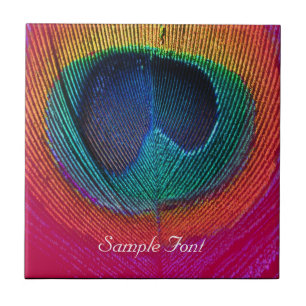 Pix Dezines Psychedelic Peacock, Himbeere Fliese