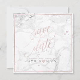 Pix Dezines RETT DATE|BLUSH PINK FUN SCRIPT+MARBLE Save The Date
