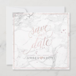 Pix Dezines RETT DATE|BLUSH PINK FUN SCRIPT+MARBLE Save The Date
