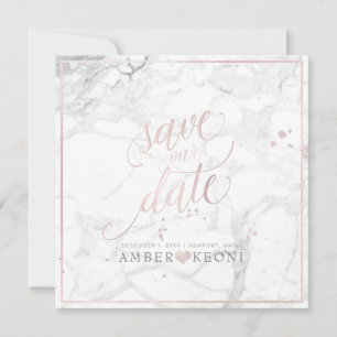 Pix Dezines RETT DATE BLUSH PINK FUN SCRIPT+MARBLE Save The Date