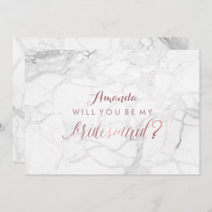 Pix Dezines Rose Gold wird meine Bridesmaid sein Einladung