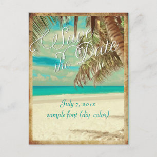 Pix Dezines/Save the Date/Vintag hawaii Ankündigungspostkarte