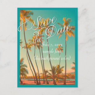 Pix Dezines/Save the Date/Vintag hawaii Ankündigungspostkarte