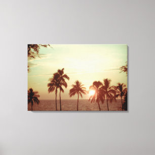 Pix Dezines Sonnenuntergang am Strand von Mauna Leinwanddruck