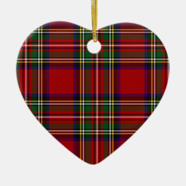 Pix Dezines-Stewart-Tartan Keramik Ornament (Vorne)