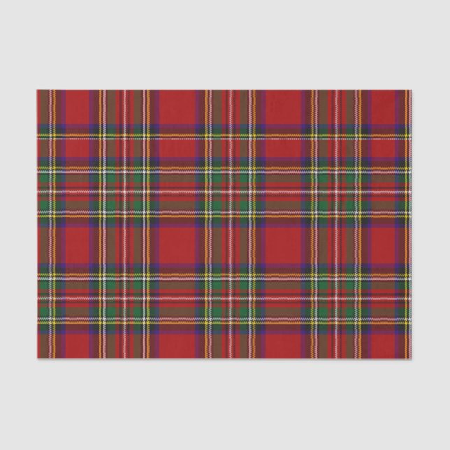 Pix Dezines-Stewart-Tartan Seidenpapier (Vorderseite)