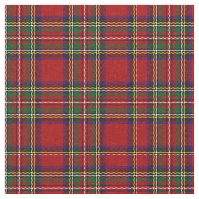 Pix Dezines-Stewart-Tartan Stoff (Nahaufnahme)