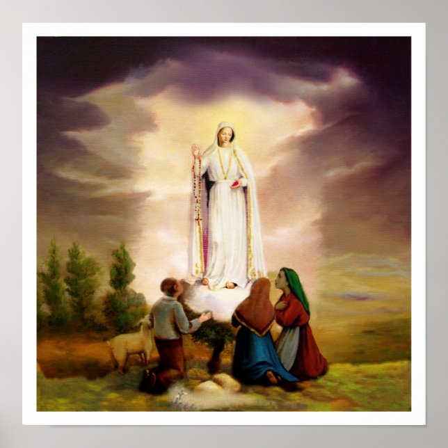 Pix Dezines, unsere Lady des Fatima-Posters Poster (Vorne)