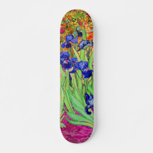 Pix Dezines van gogh lila Irises Skateboard