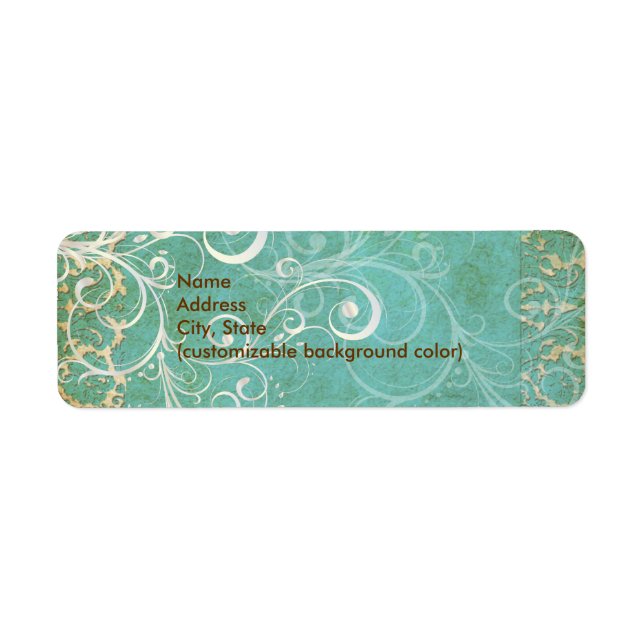 Pix Dezines Vintag Damask Spitzen / Aqua (Vorne)